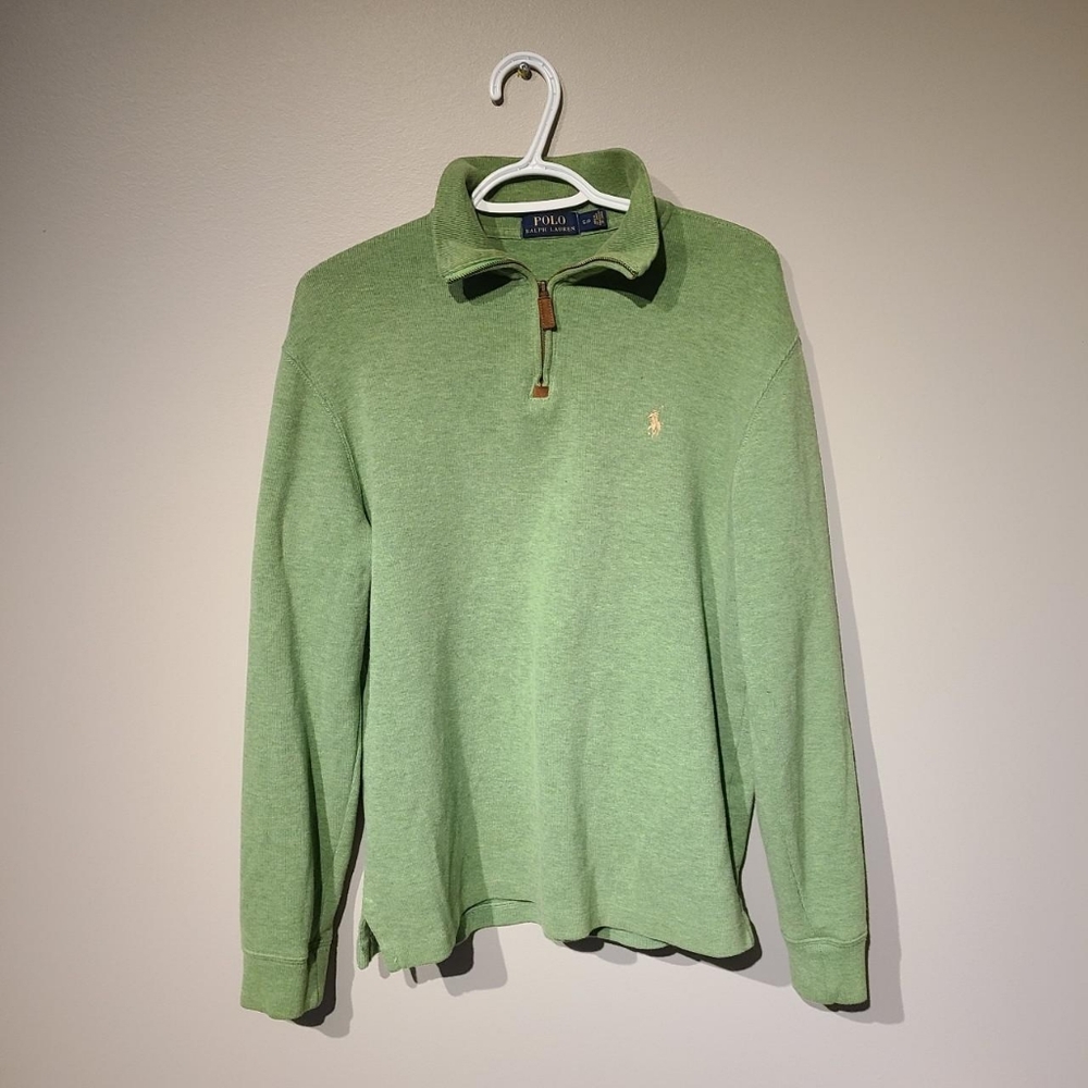 LONG SLEEVE 3/4 ZIP POLO BY RALPH LAUREN
